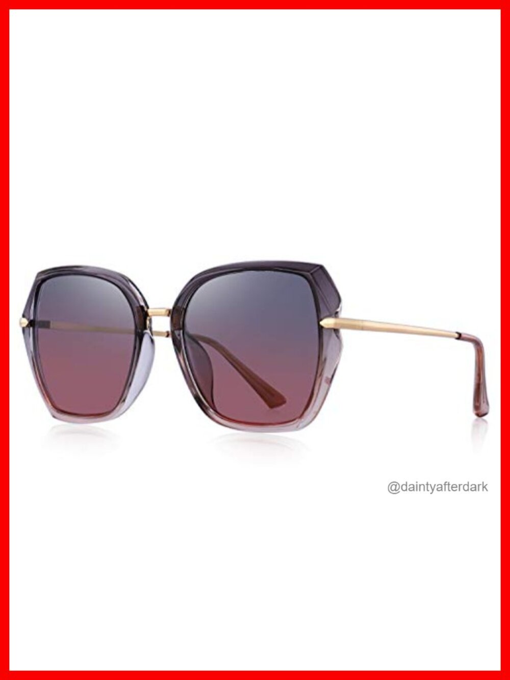 Polarized Square Sunglasses with UV400 Protection and Case